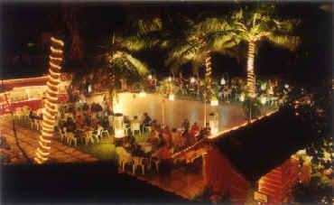 The Coco del Mar by night  Longuinhos Beach Resort Colva Beach Goa Rooms Restaurant 